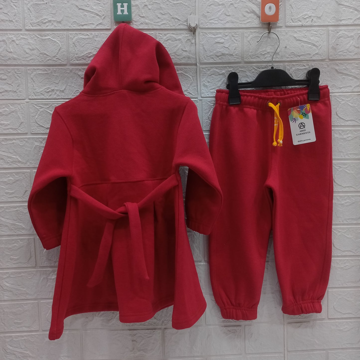Maroon Fleece Hoodie Frock Suits