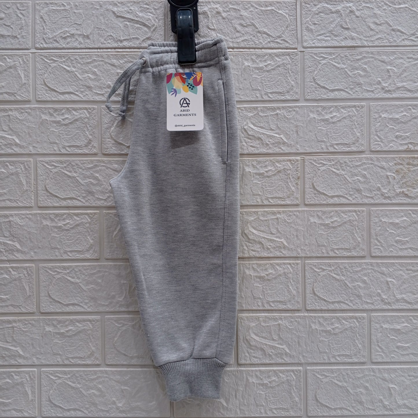 Grey-Basic Terry Cotton Trousers