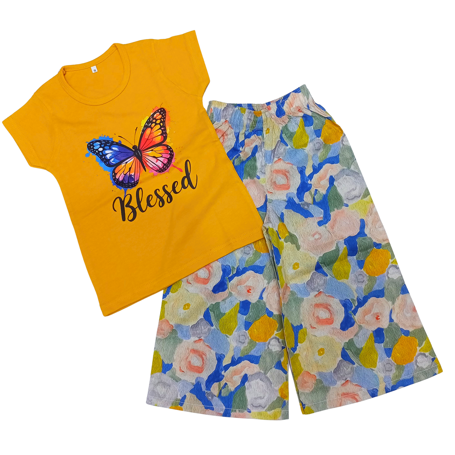 Mustard Blessed Floral Dress
