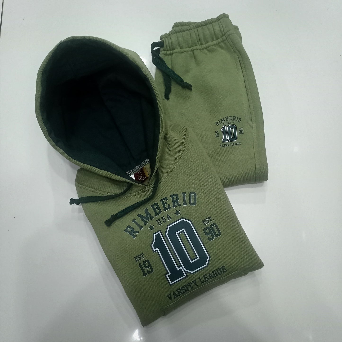 Green Hoodies Tracksuits