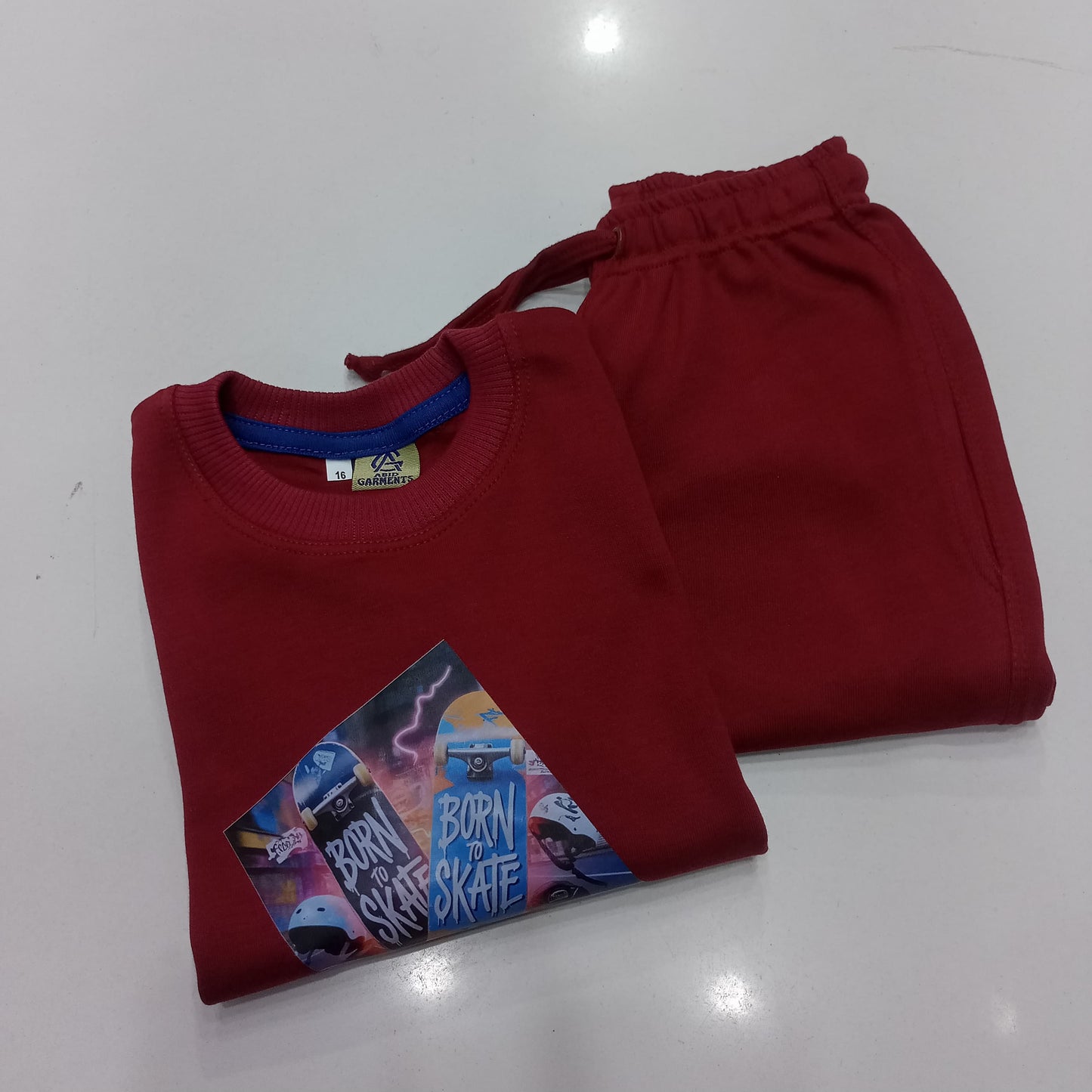 Maroon Skating-Terry Cotton Tracksuits