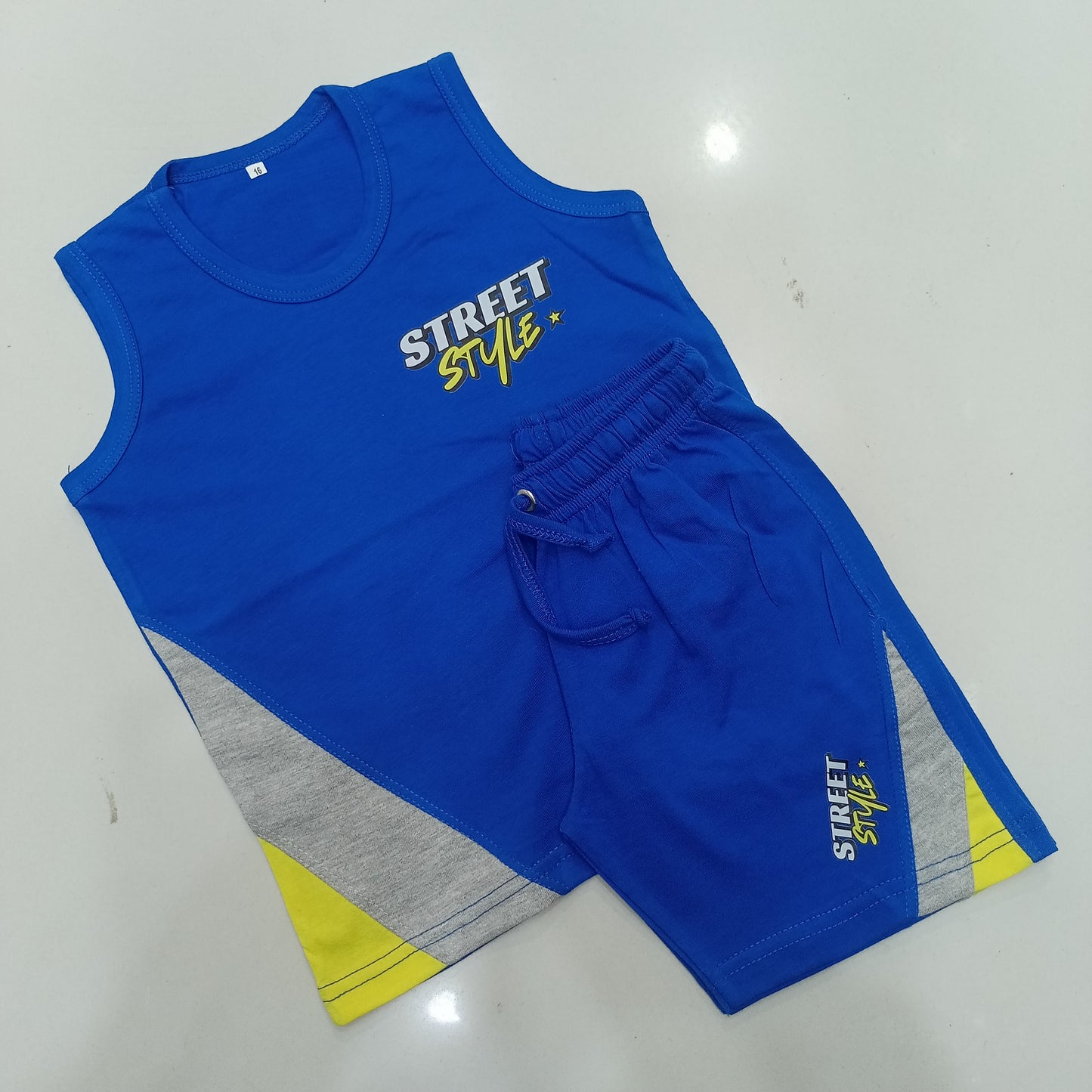 Royal Blue St-Style Sleeveless Dress