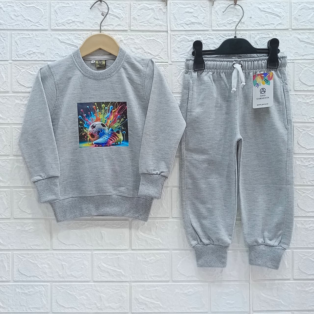Grey Soccer-Terry Cotton Tracksuits