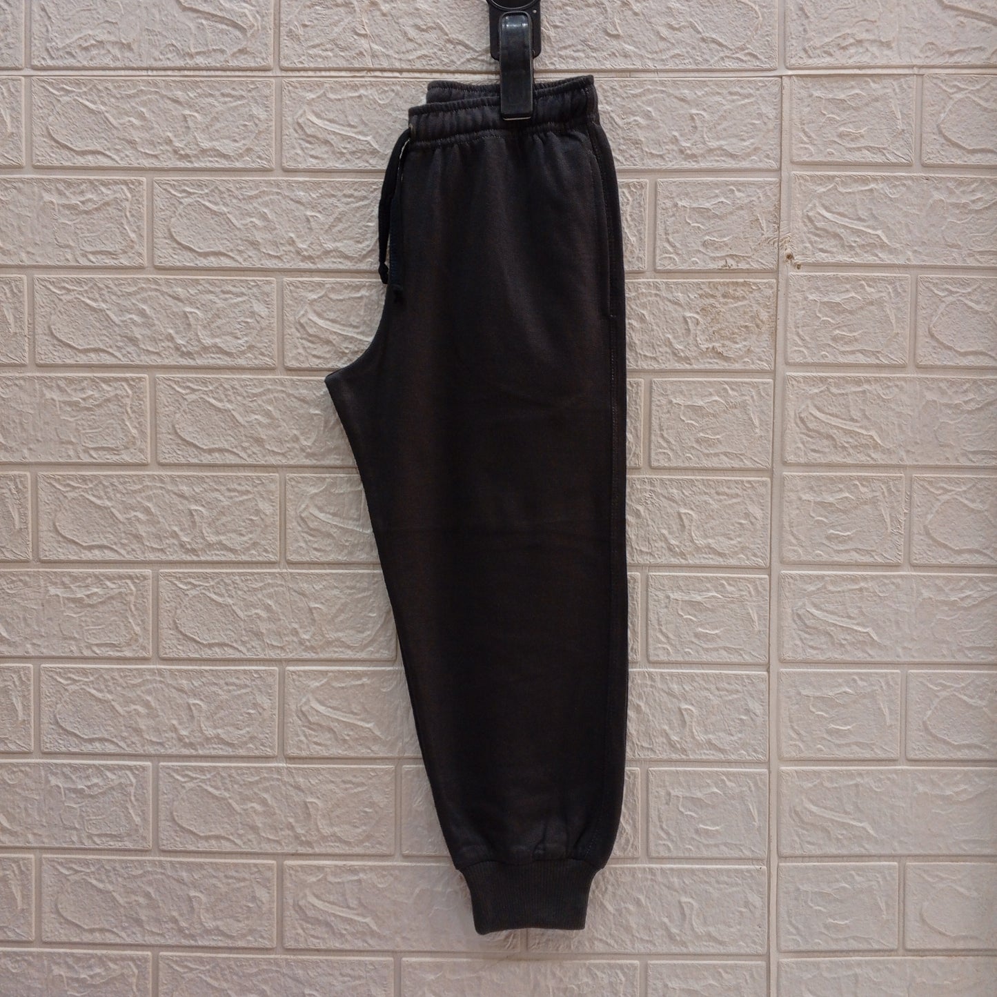 Dark Grey-Basic Terry Cotton Trousers