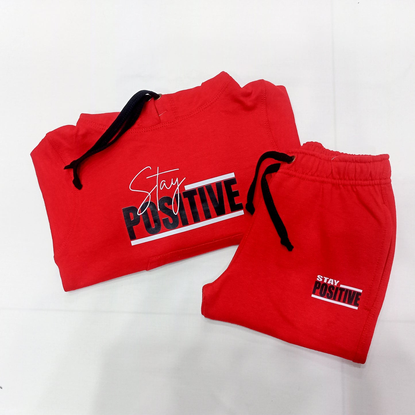 "Stay Positive" Fleece Hoodie Suits
