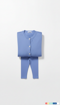 Periwinkle Blue Classic Cardigan and Leggings