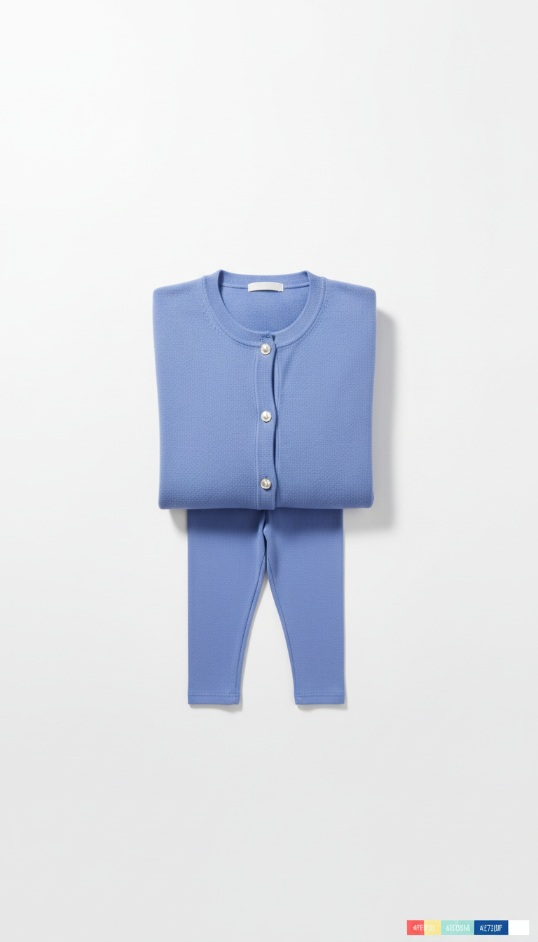 Periwinkle Blue Classic Cardigan and Leggings