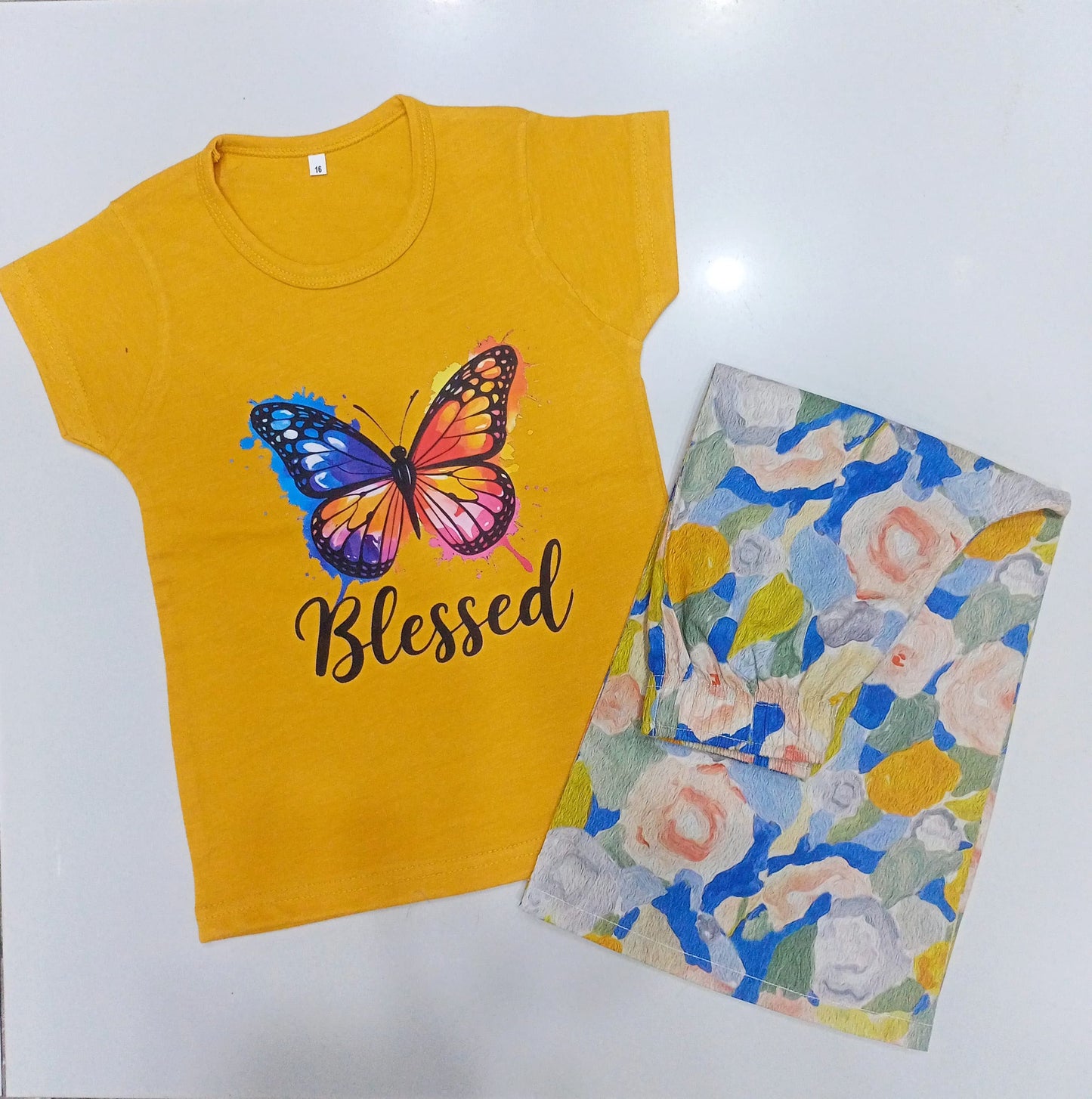 Mustard Blessed Floral Dress