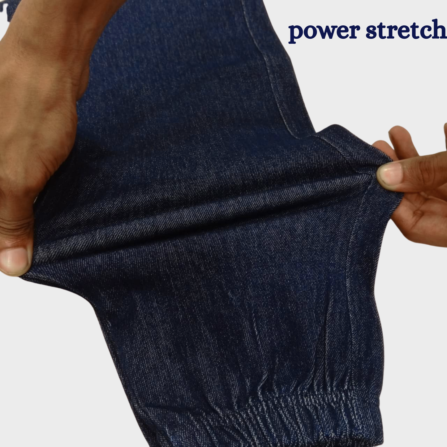 Black-Lycra Denim Sweatpants