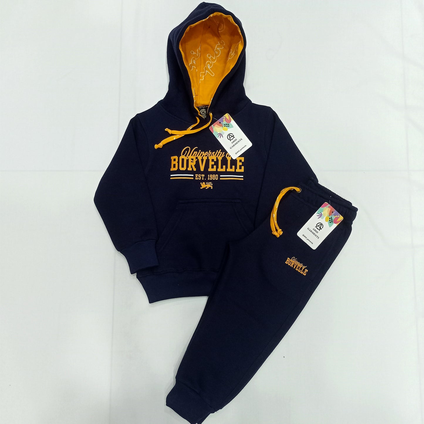 "Navy Borvelle" Fleece Hoodie Suits