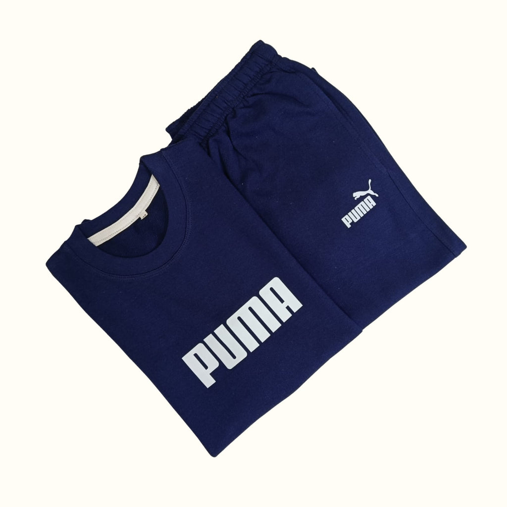 PUMA-Navy Terry Tracksuits