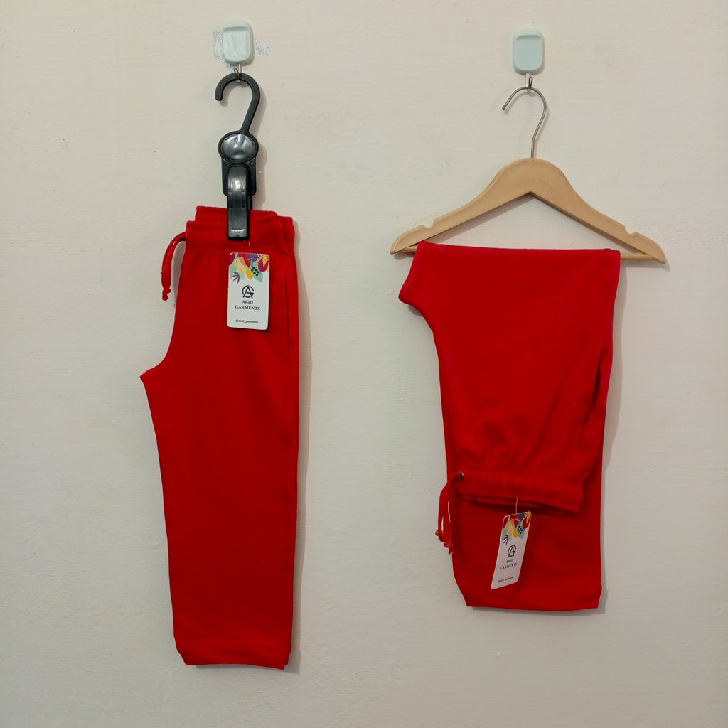Red-Soft Cotton Trousers