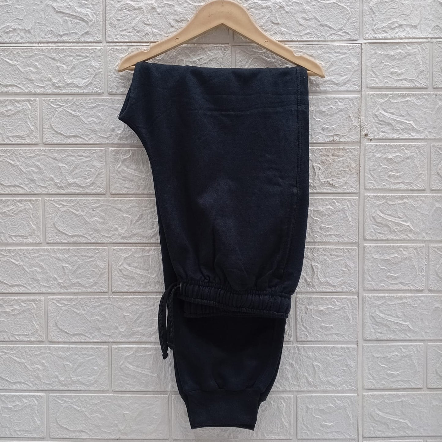 Black -Basic Terry Cotton Trousers