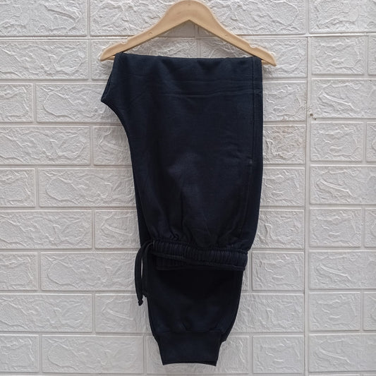 Black -Basic Terry Cotton Trousers