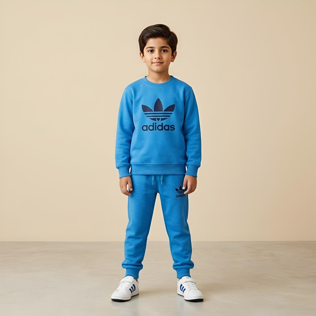 Adidas-Electric Sea Blue Terry Tracksuits
