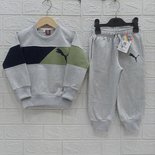 Grey Premium Fleece Tracksuits