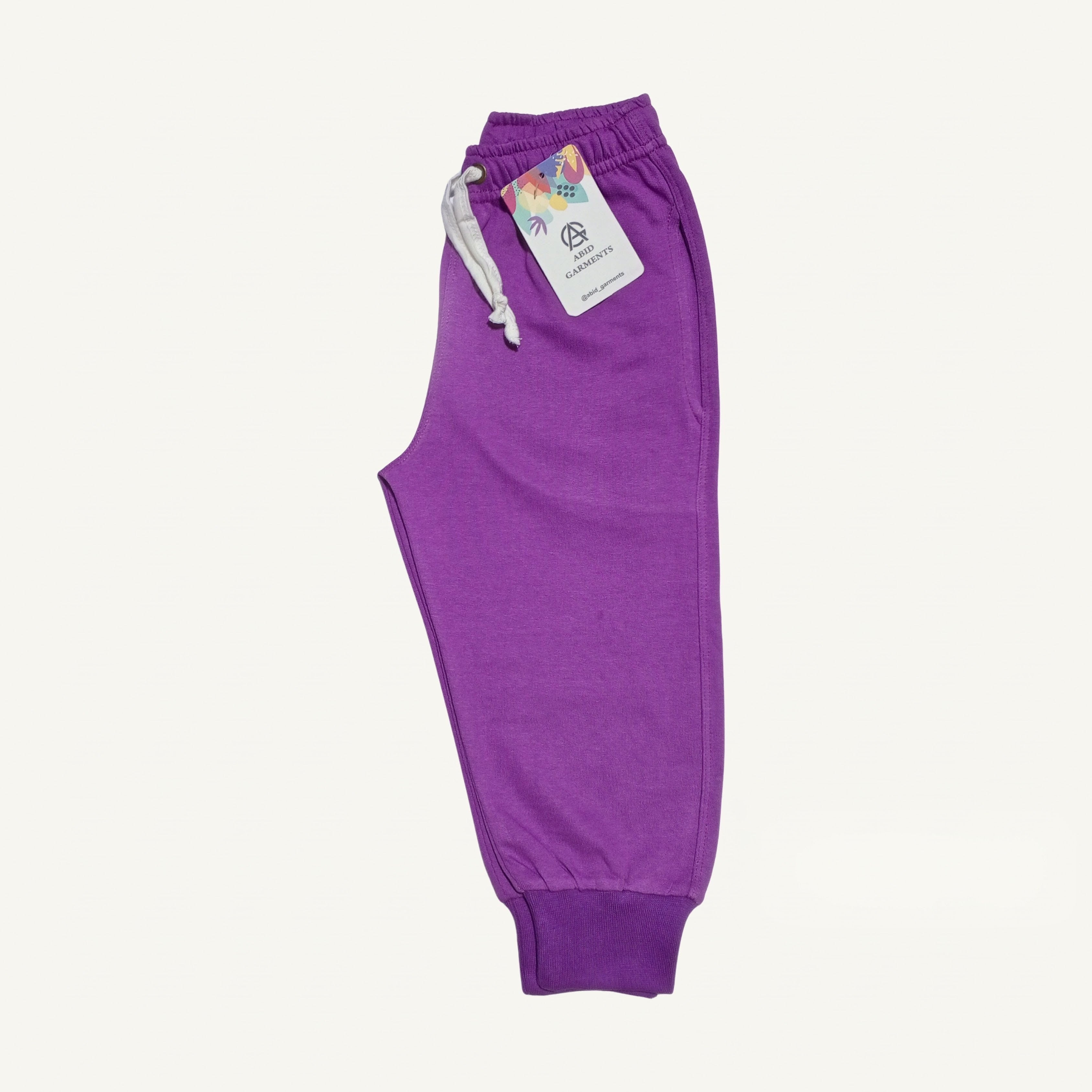 Purple- Terry Cotton Trousers