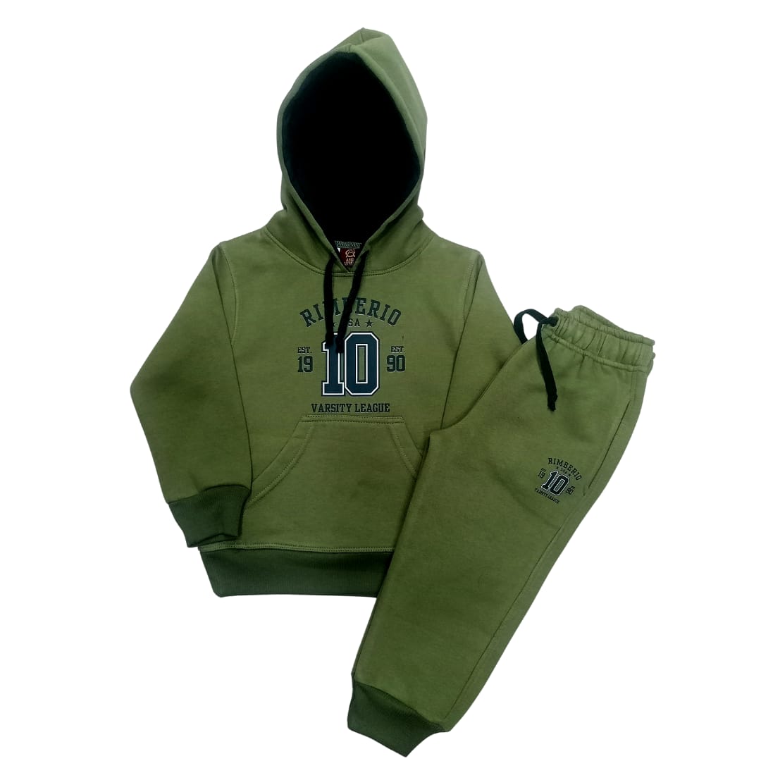 Green Hoodies Tracksuits