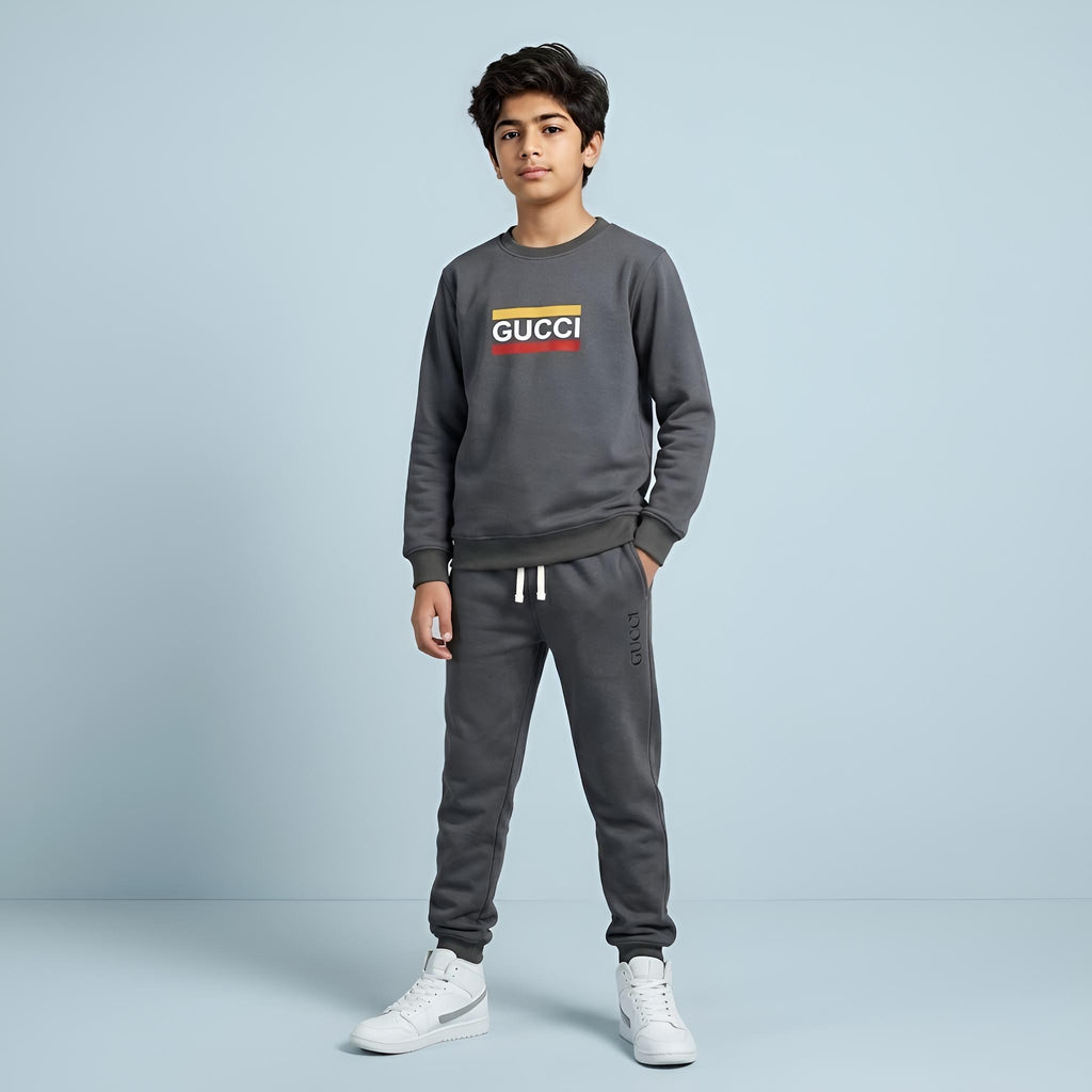 GUCCI-Dark Grey Terry Tracksuits