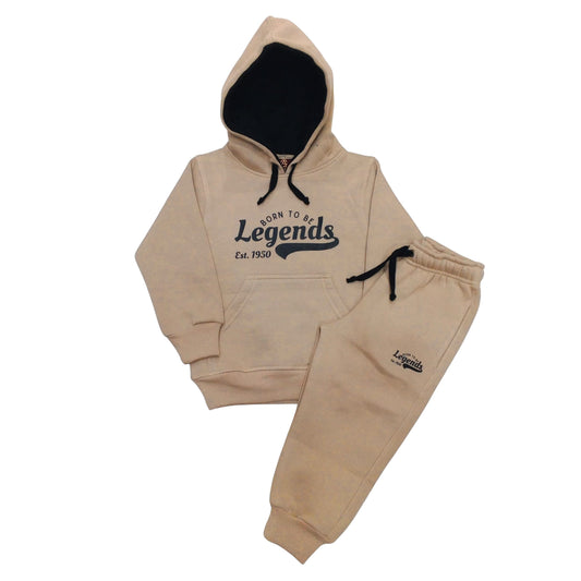 Beige Hoodies Tracksuits