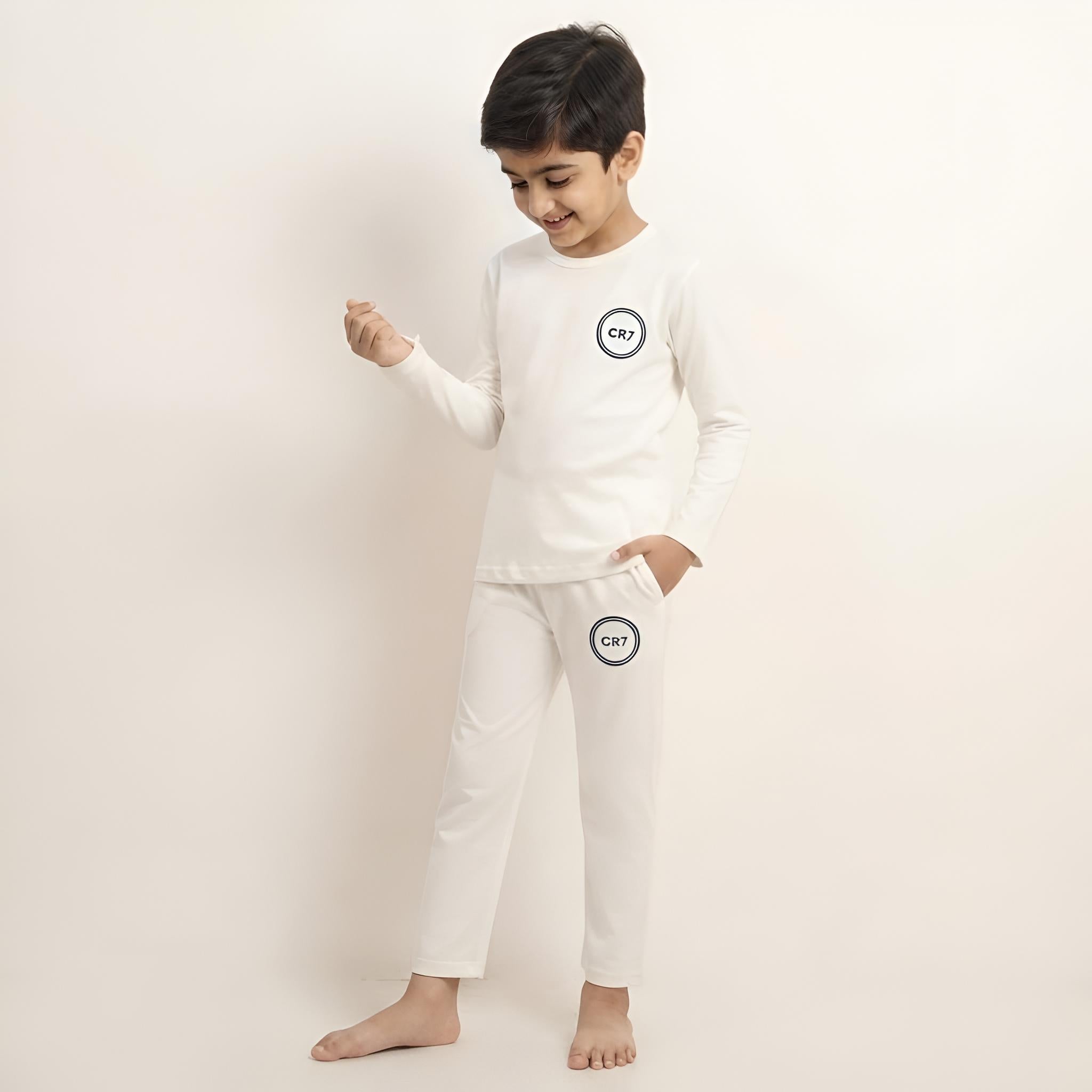 CR7 White- Pj's Sets