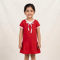 Red pink drop-waist shirts