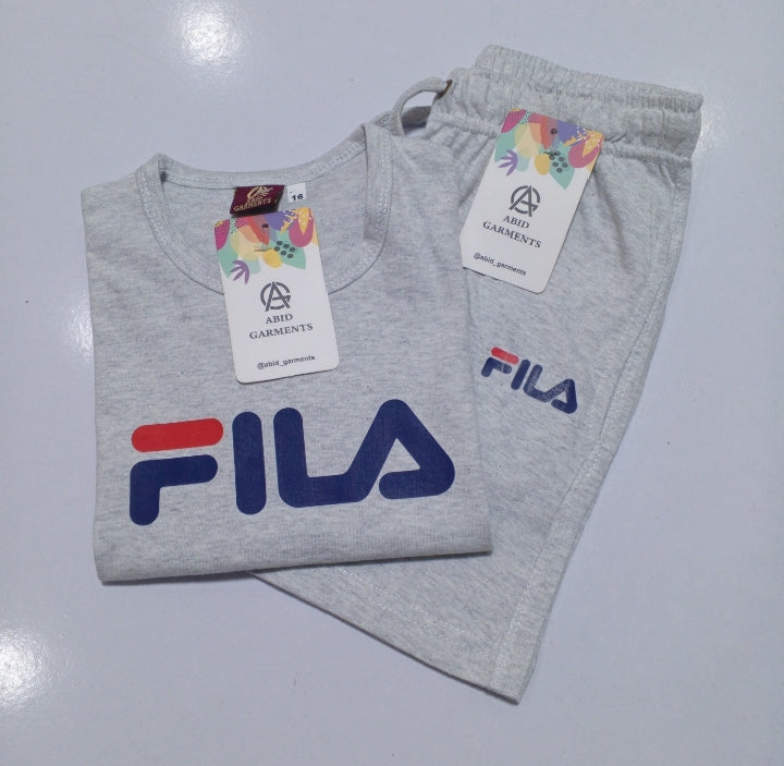 Grey-Short Sleeves Dress