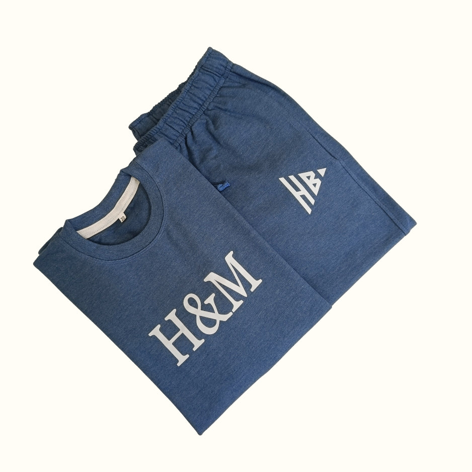 H&M-Greyish Blue Terry Tracksuits