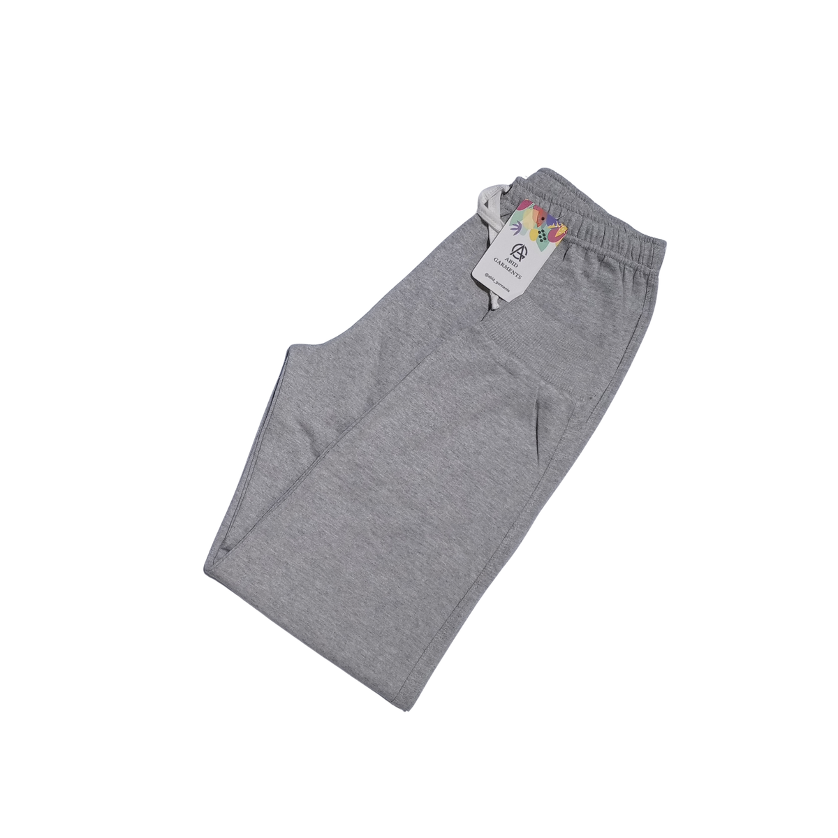 Grey-Terry Cotton Trousers