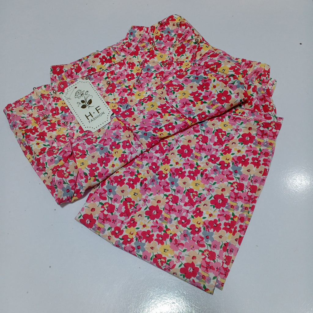 Fuchsia Floral Georgette Co-ord Dress
