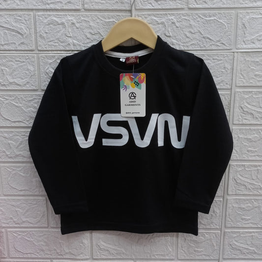 Black-Basic Full Sleeves Tees