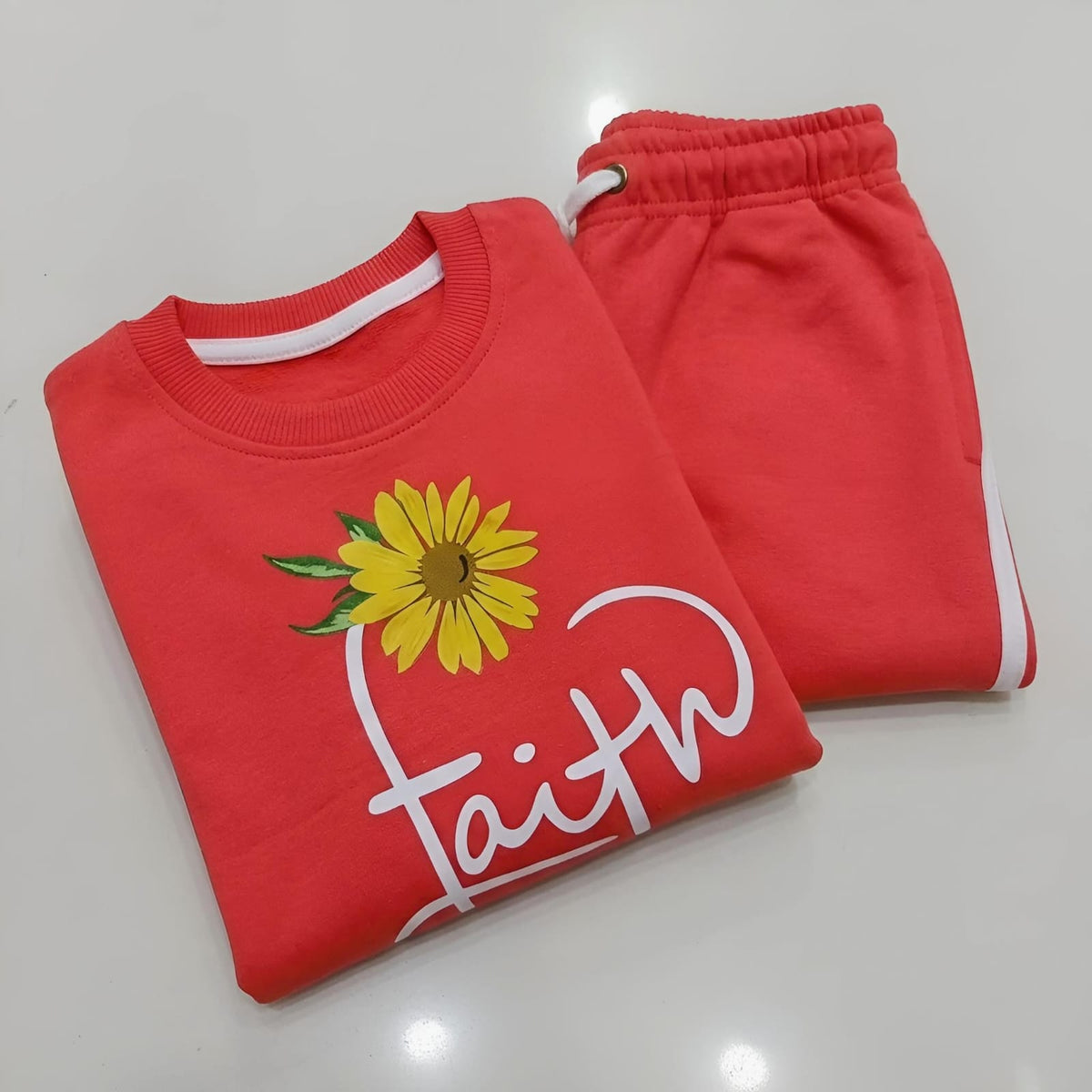Faith-Peach Terry Tracksuits