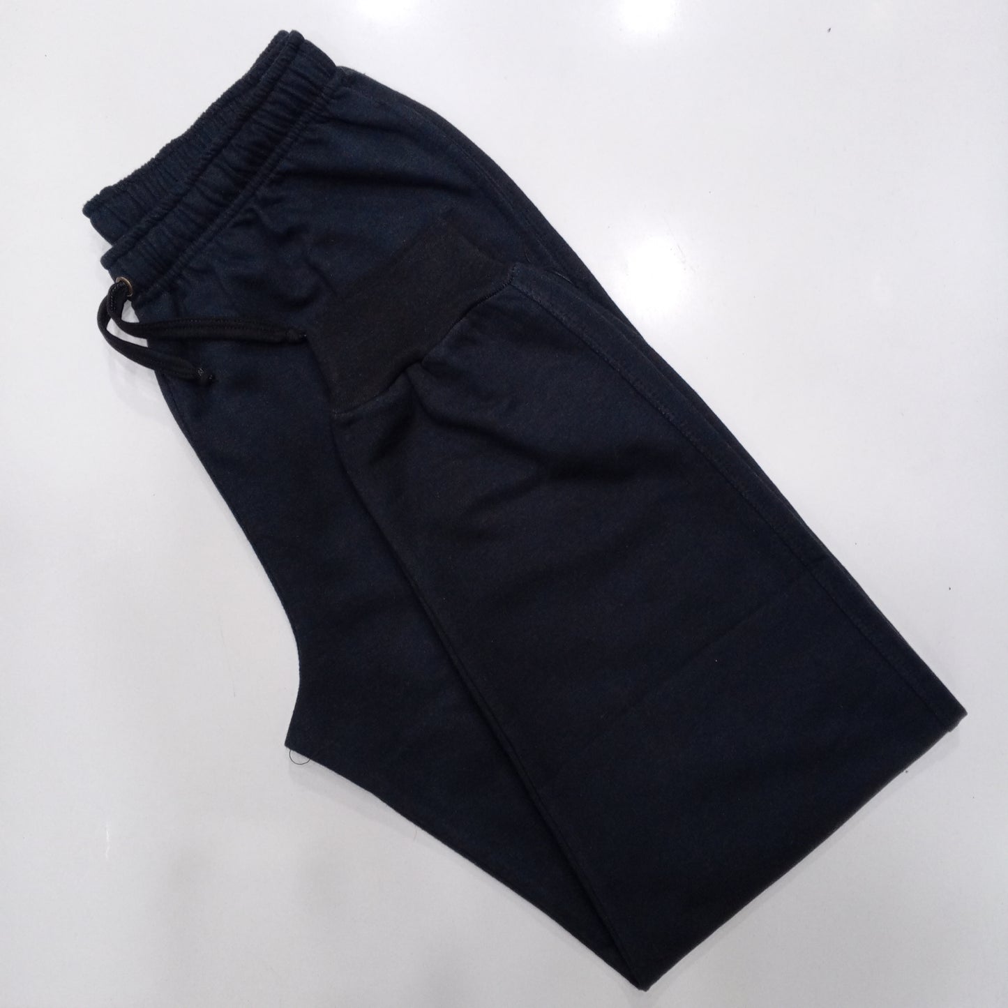 Black -Basic Terry Cotton Trousers