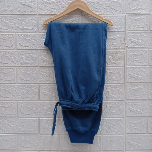 Blue -Basic Terry Cotton Trousers