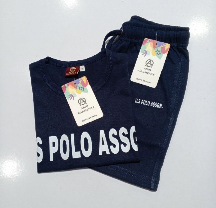 Navy-Short Sleeves Dress