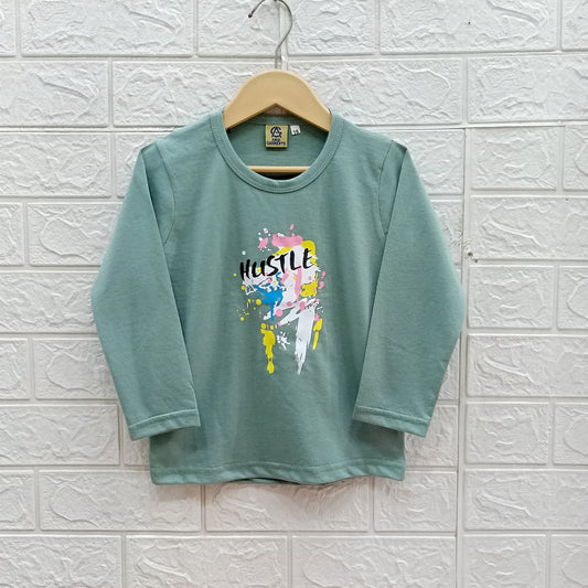 Light Green-Basic Full Sleeves Tees