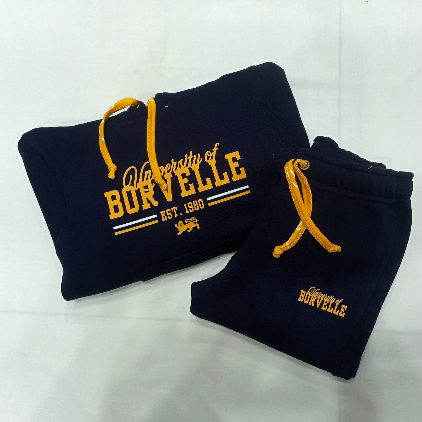 "Navy Borvelle" Fleece Hoodie Suits