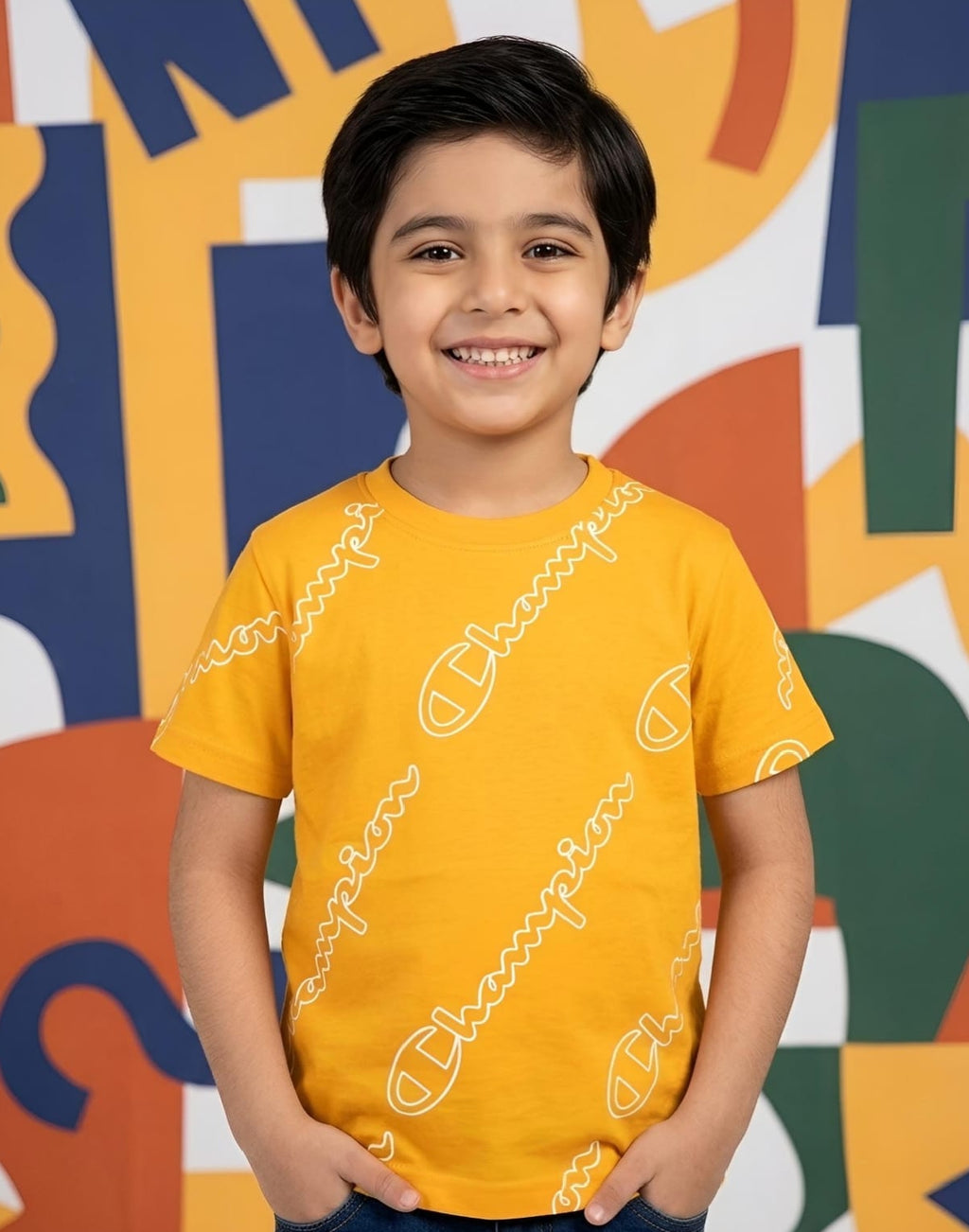 Yellow Champion- Basic Cotton T-shirts