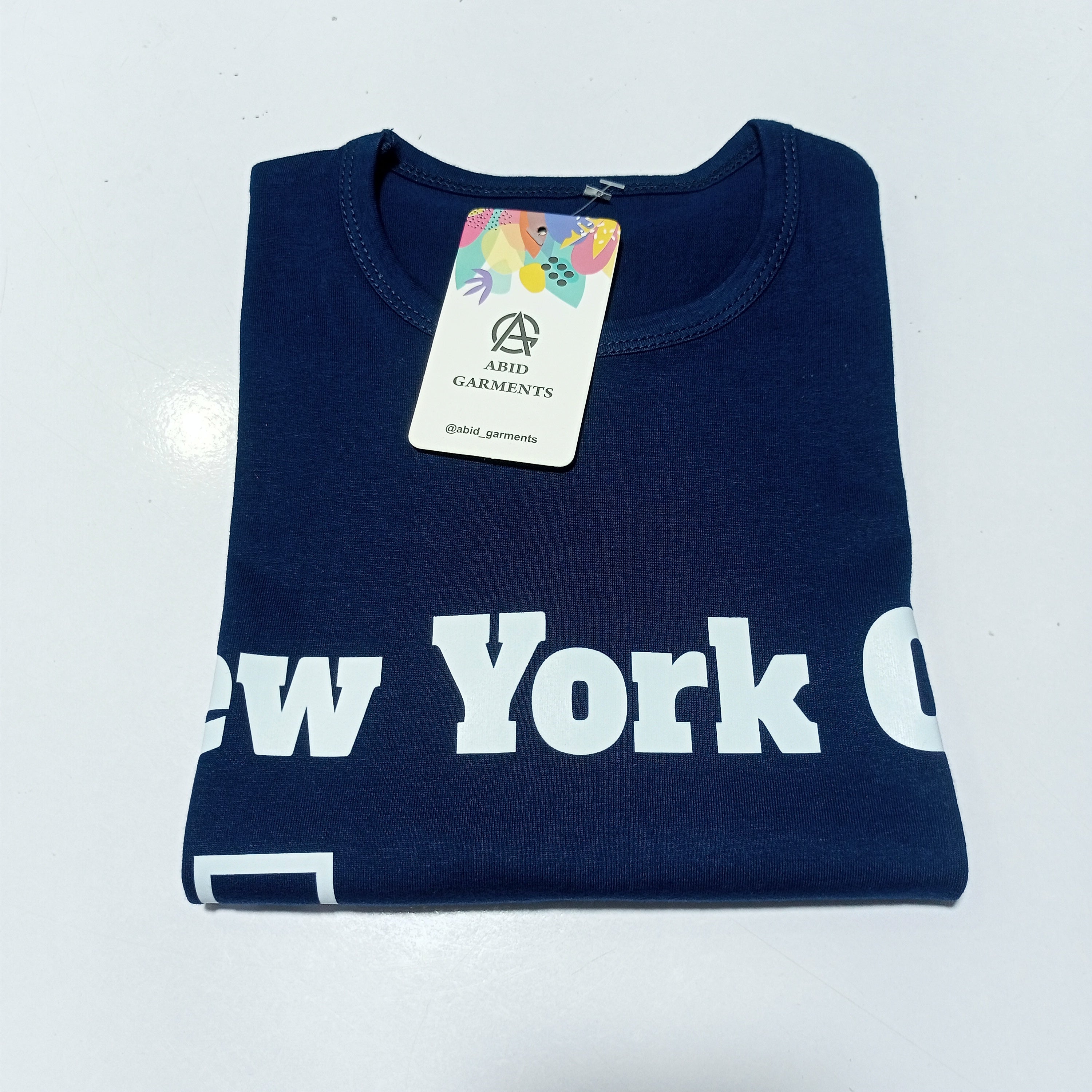 NYC-Navy Blue Basic T-shirts