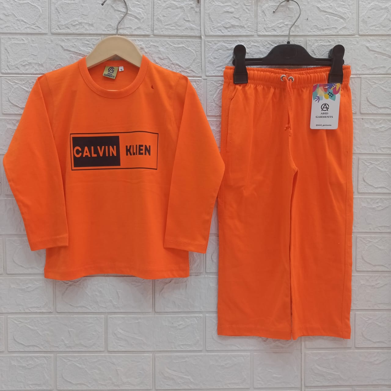 Calvin K-Orange Cotton Dress