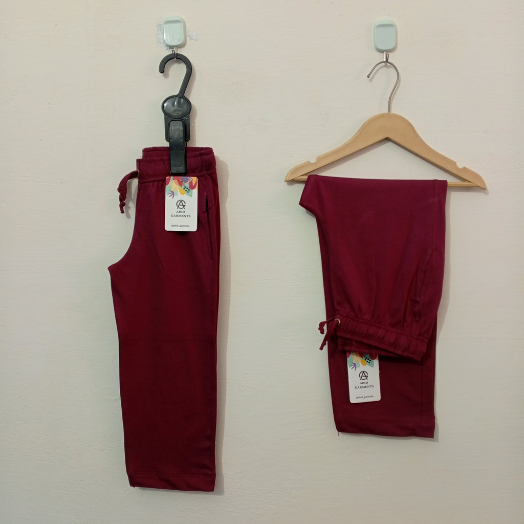 Maroon-Soft Cotton Trousers