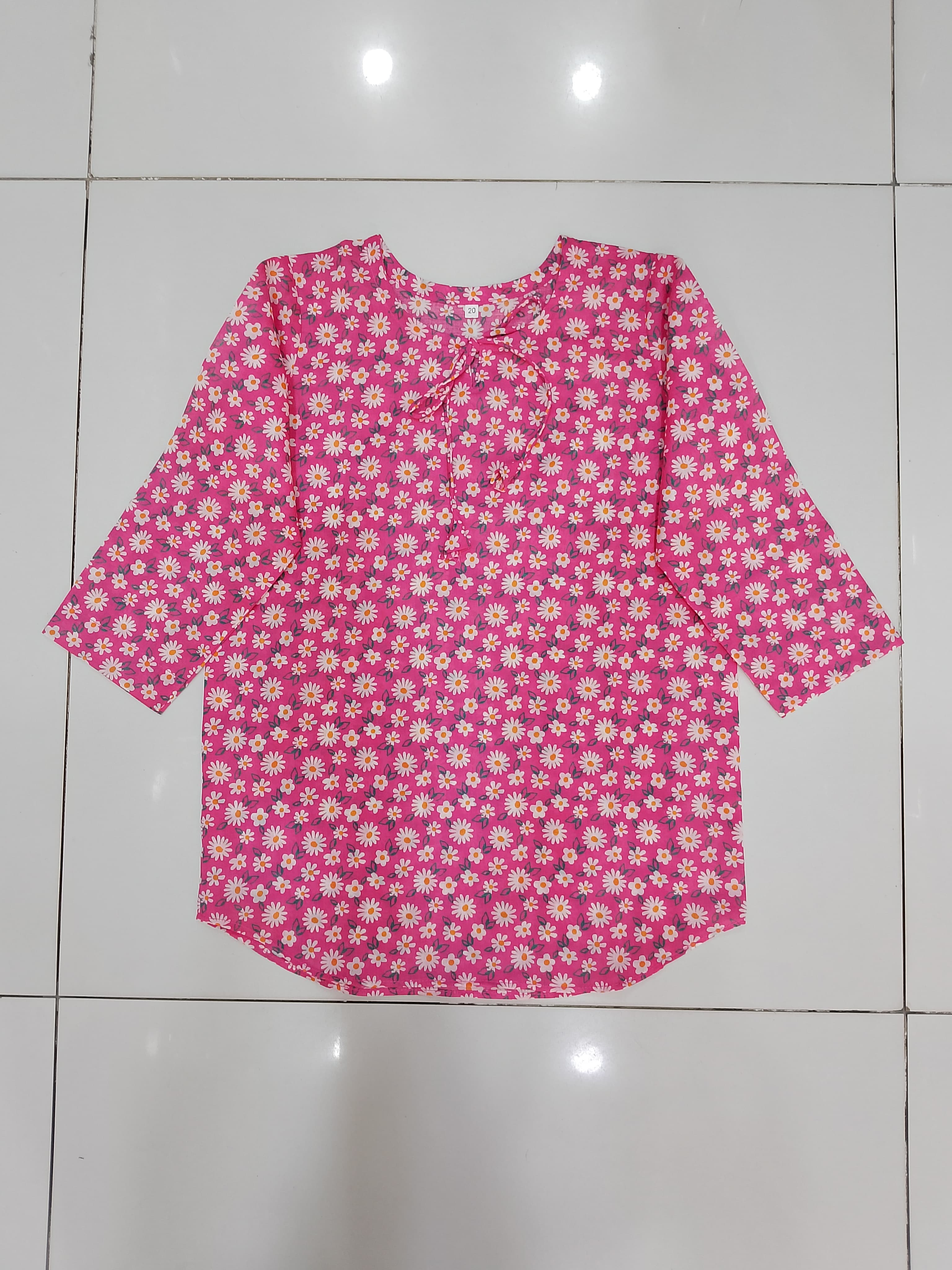 Fuchsia Floral Soft Cotton Shirt