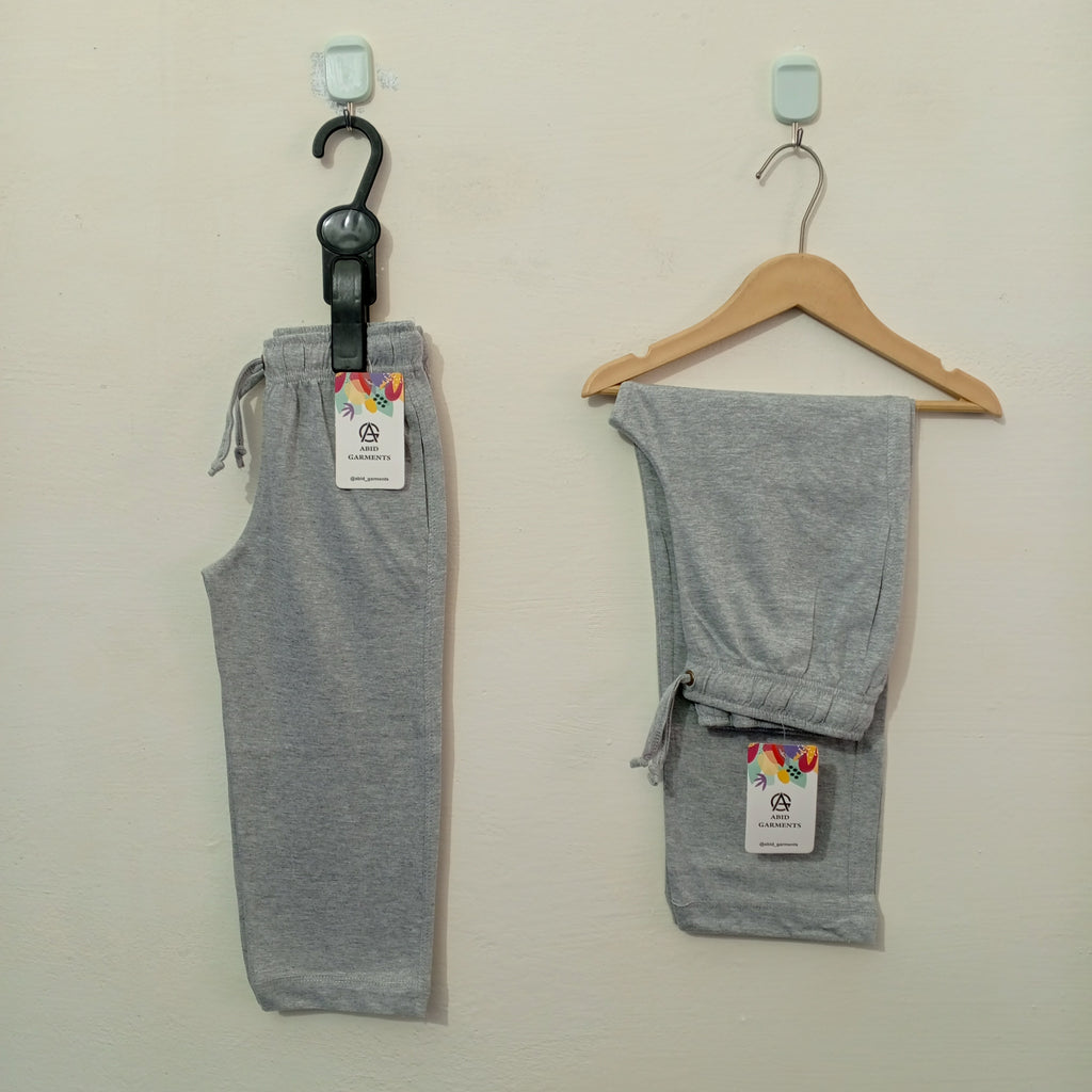 Grey-Soft Cotton Trousers