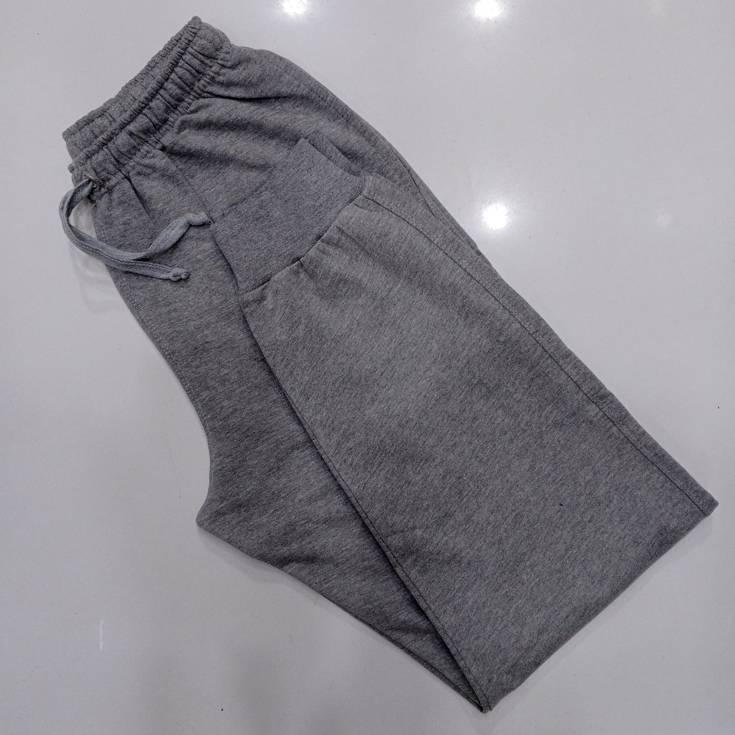 Grey -Basic Terry Cotton Trousers