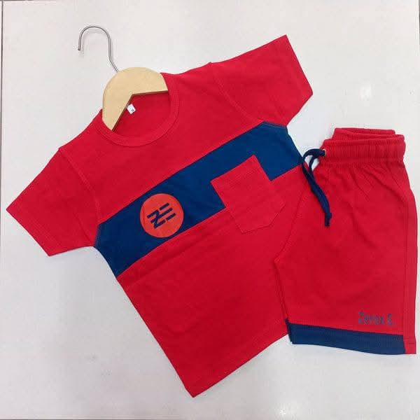 Red-Short Sleeves Dress