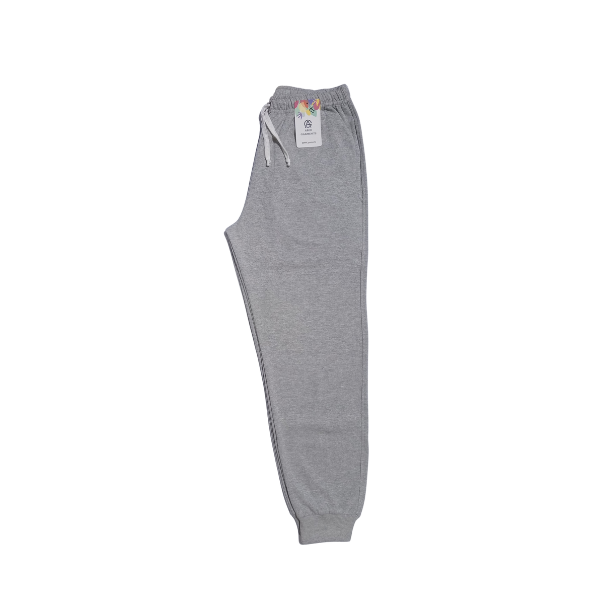 Grey-Terry Cotton Trousers
