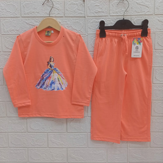 Tea Pink-Basic Full Sleeves Dress