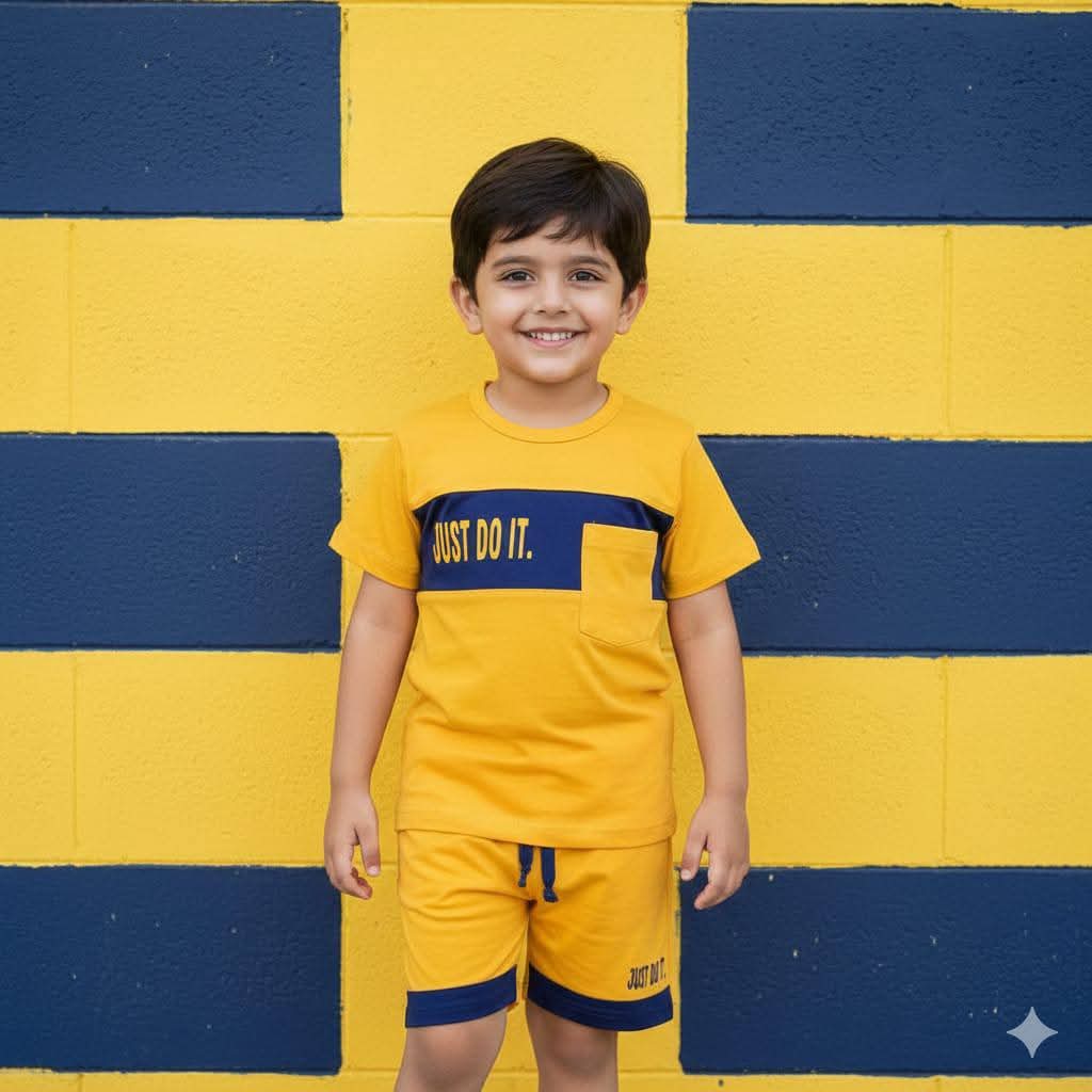 Mustard-Short Sleeves Dress