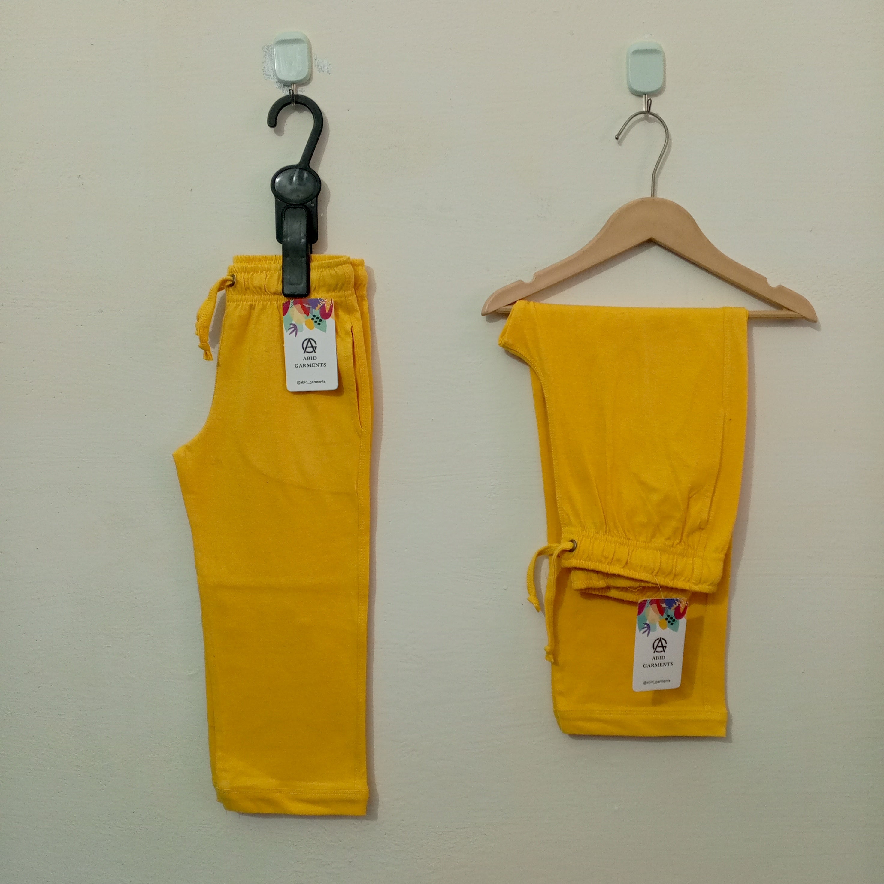 Yellow-Soft Cotton Trousers