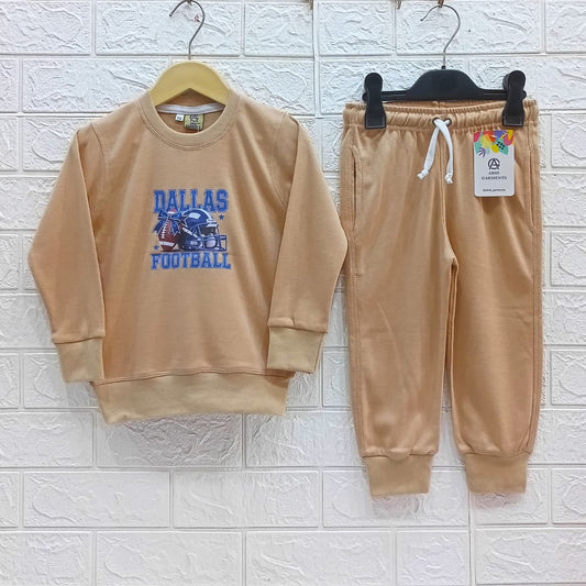 Beige Rugby-Terry Cotton Tracksuits